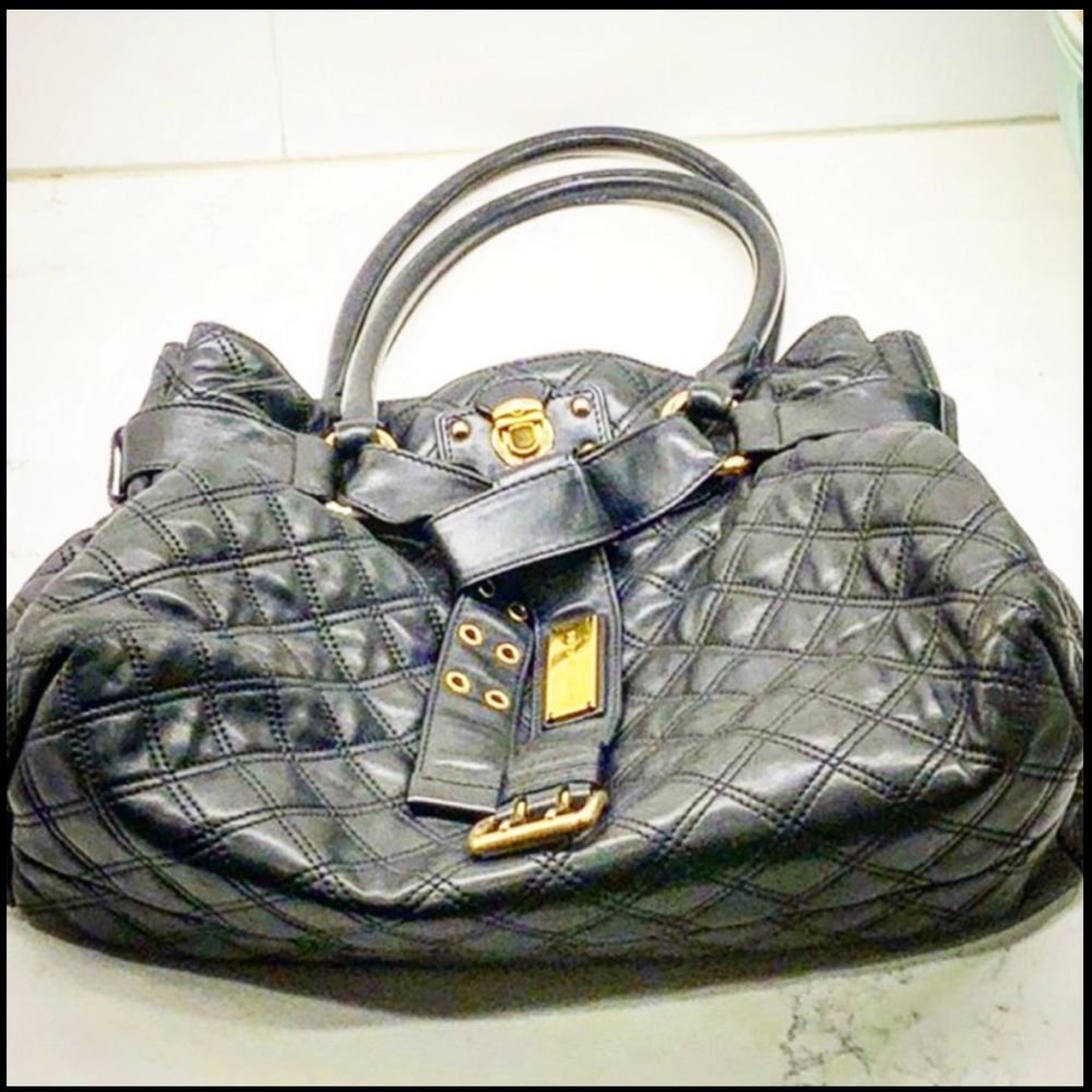 (More Photos) Marc Jacobs Large Quilted Bruna Handbag - Picture 4 of 6